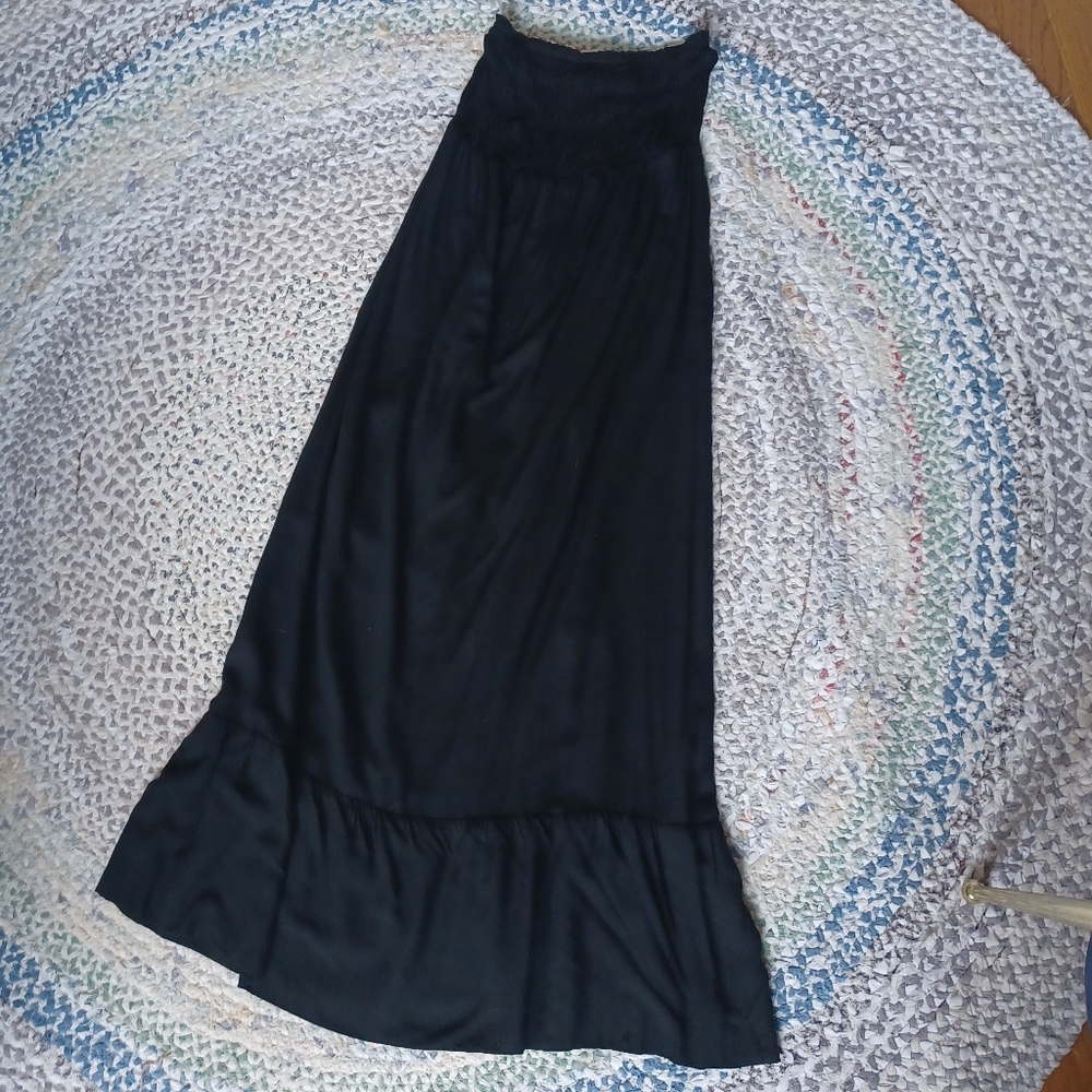 Express Black Strapless Maxi Dress Size S